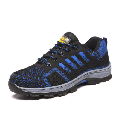 Anti-static, Anti-smashing And Anti-stab Fly Woven Mesh Breathable Safety Shoes