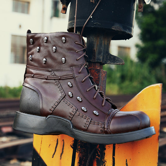 British Personalized Punk Martin Boots Men