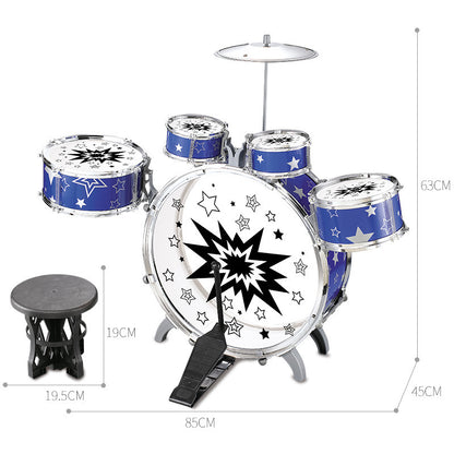 Children's Jazz Drum Kit Music Toy Percussion Instrument