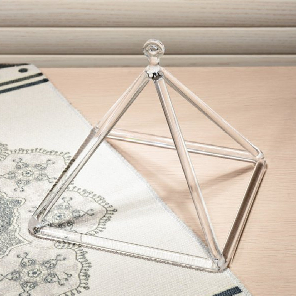 Quartz Crystal Pyramid Yoga Instrument Professional Transparent Four-corner Music Stand