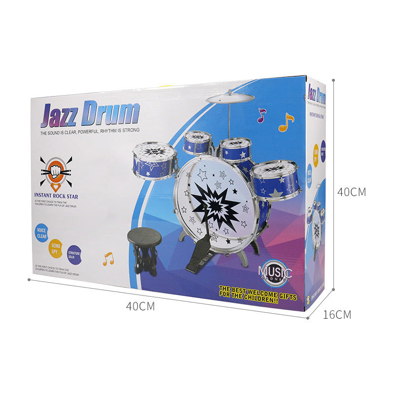 Children's Jazz Drum Kit Music Toy Percussion Instrument