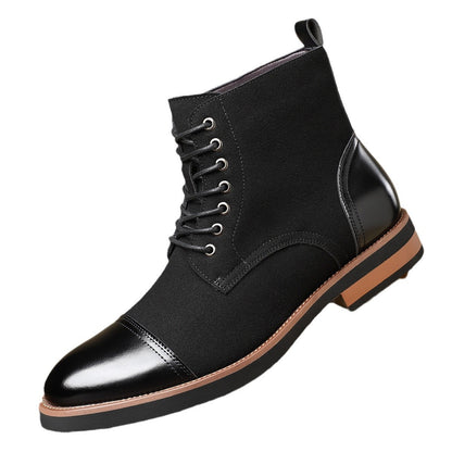 Men's Trendy Sleeve Leather All-match Casual Martin Boots