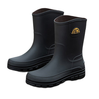 Men's Fashionable Outdoor Middle Tube Non-slip Rain Boots