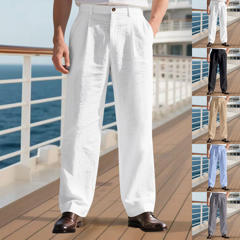 Thin Profile Loose Straight Business Suit Pants