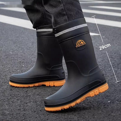Men's Fashionable Outdoor Middle Tube Non-slip Rain Boots