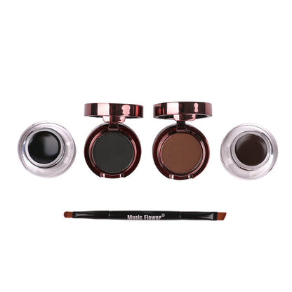 Music Flower M1096 Black Brown Creamy Eyeliner Eyebrow Powder