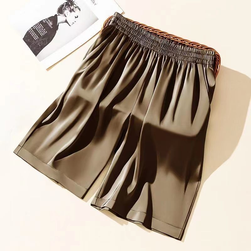 Breathable Wide-leg Half Pants Ice Silk Loose Korean Casual Shorts